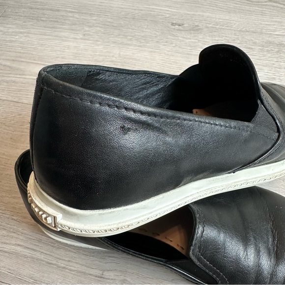 Miu Miu Metal Cap Toe Leather Slip On Sneakers - Picture 8 of 11